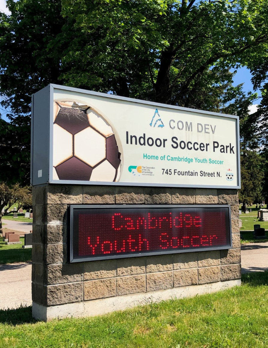 Indoor Soccer Park Sign